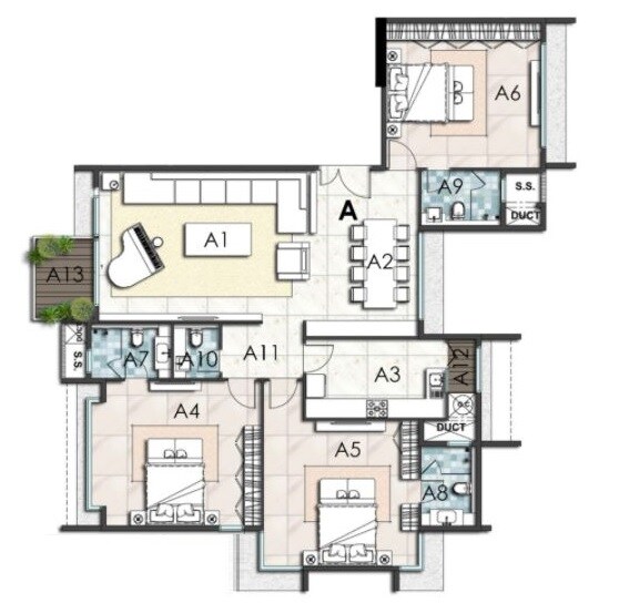 3 BHK 1524 Sq. Ft. Apartment