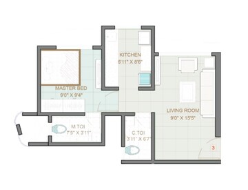  1 BHK Apartment at Aishwarya Heights Jogeshwari East, Squatters Colony – for Rent