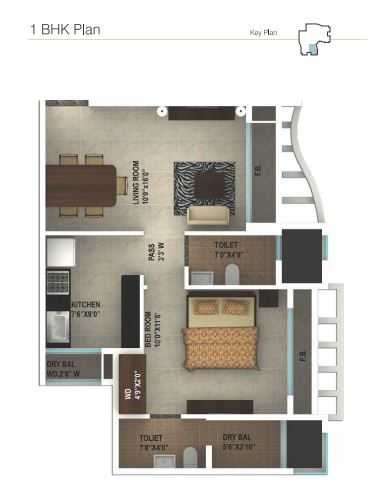 ajmera emerald apartment 1 bhk 595sqft 20204613134654