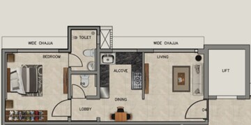  1 BHK Apartment at Ajmera Greenfinity, Wadala East – for Rent