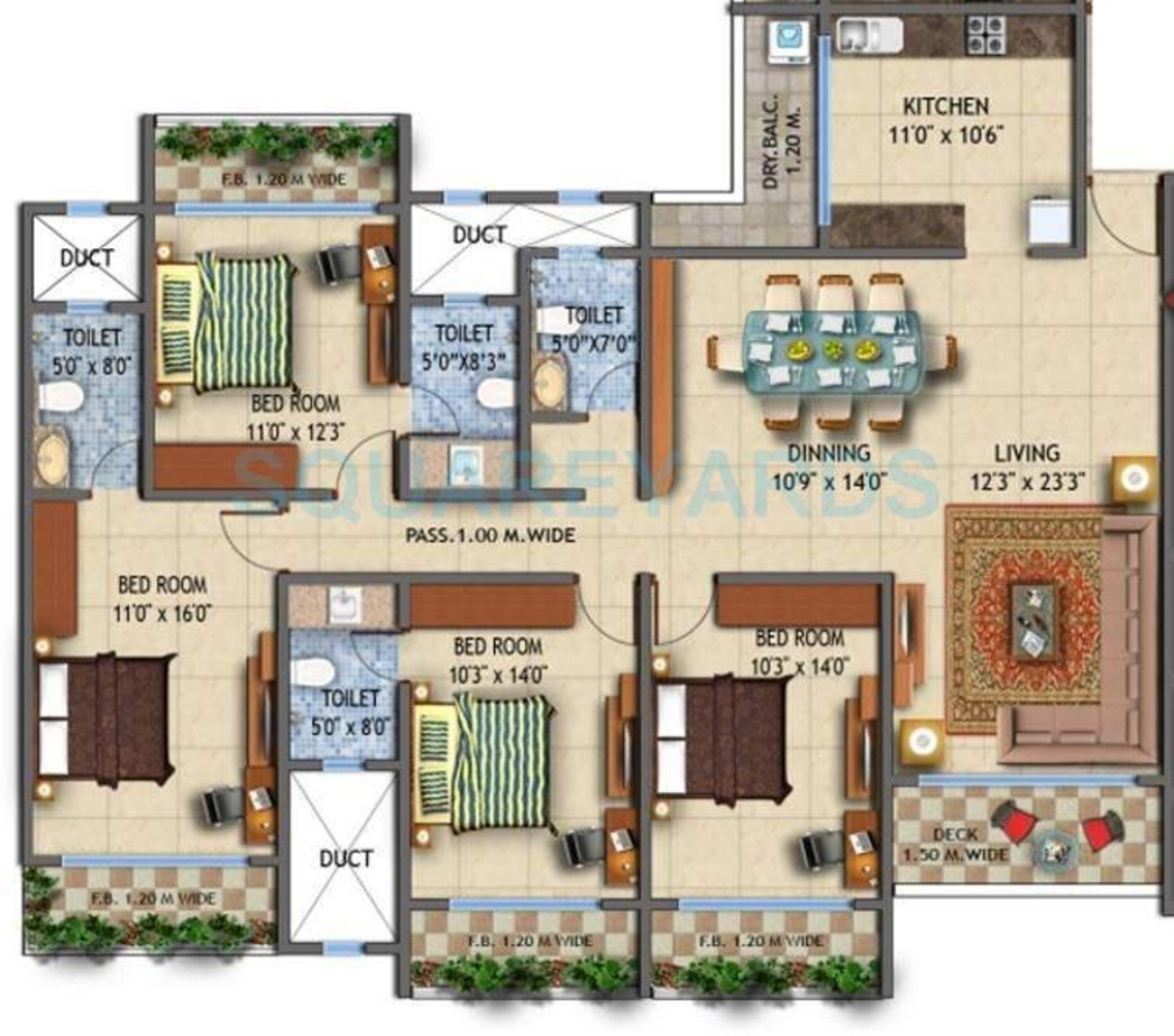 ajmera iconic apartment 4bhk 2465sqft1