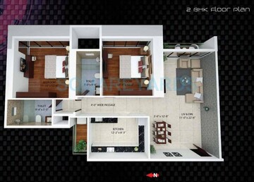  2 BHK Apartment at Ajmera I Land Treon, Bhakti Park – for Rent