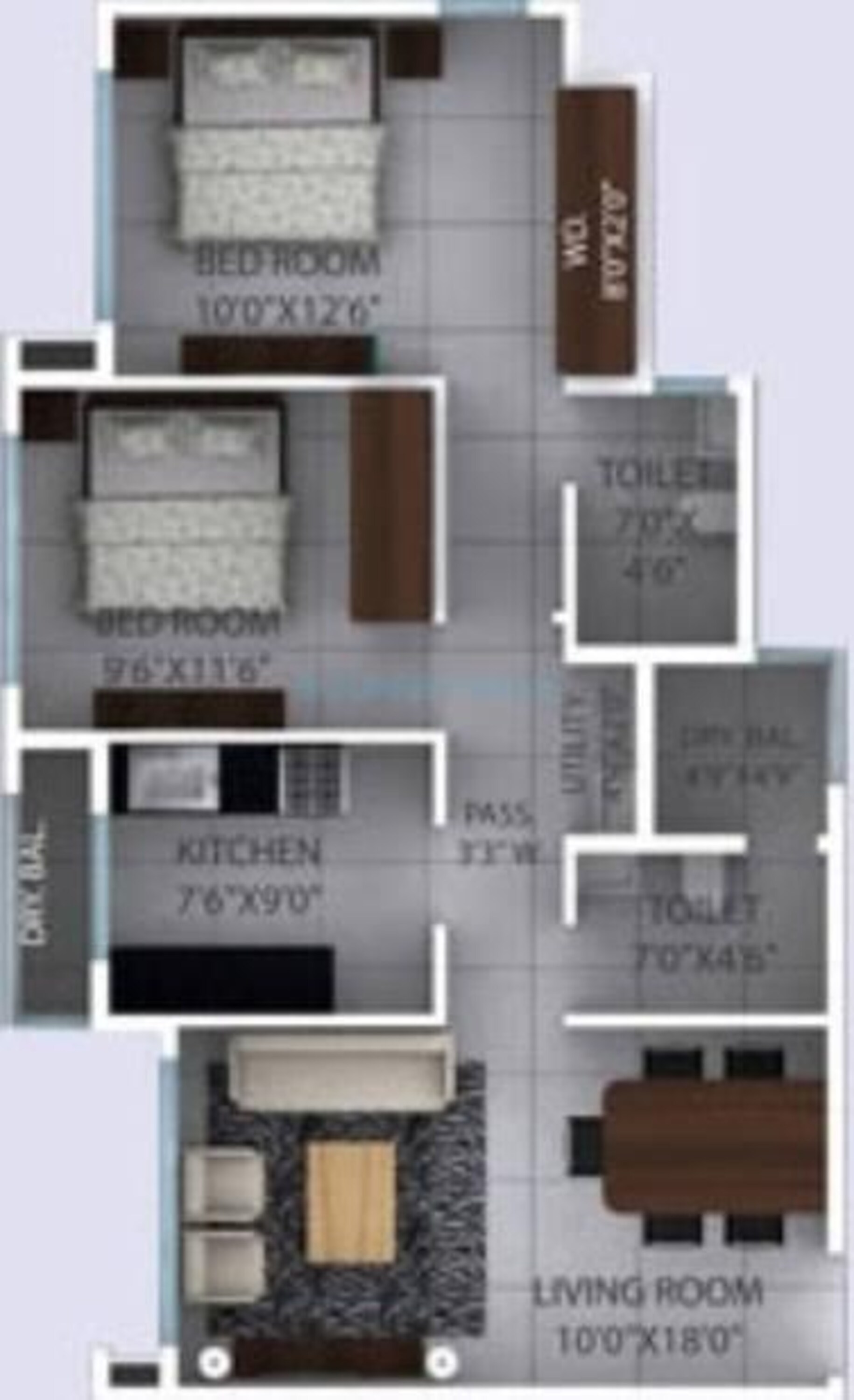 ajmera opal apartment 1bhk 925sqft1