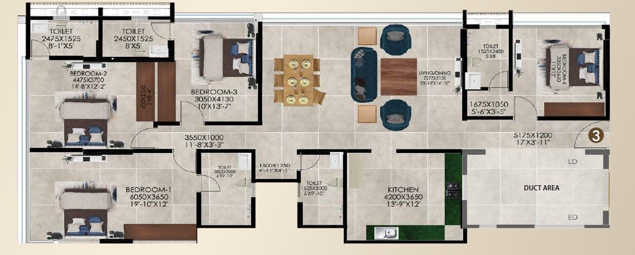  4 BHK Apartment at Ajmera Prive, Juhu – for Sale