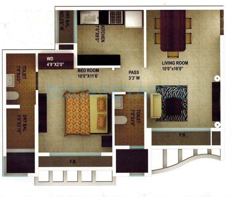 ajmera ruby apartment 1bhk 635sqft1
