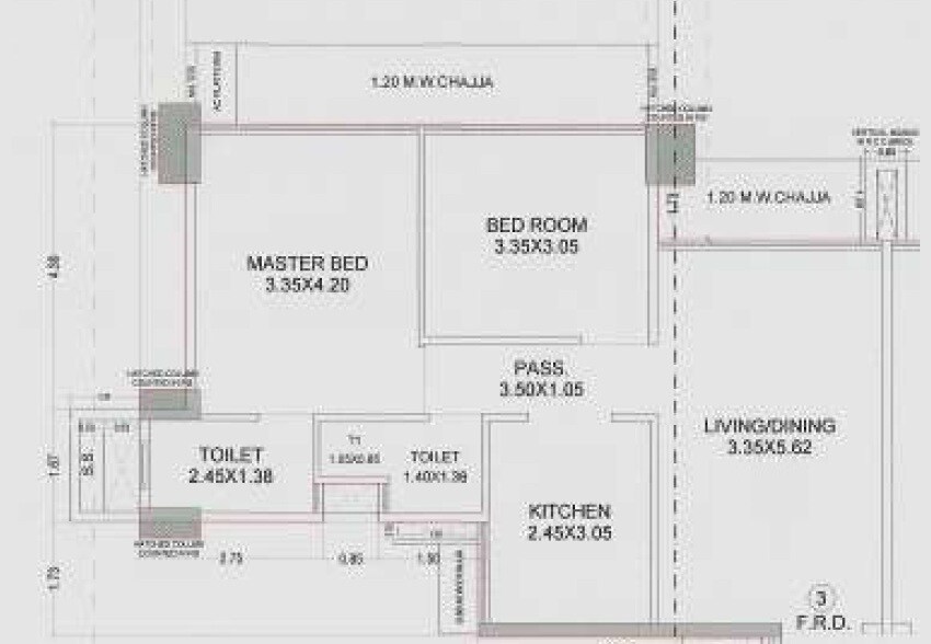 2 BHK 676 Sq. Ft. Apartment