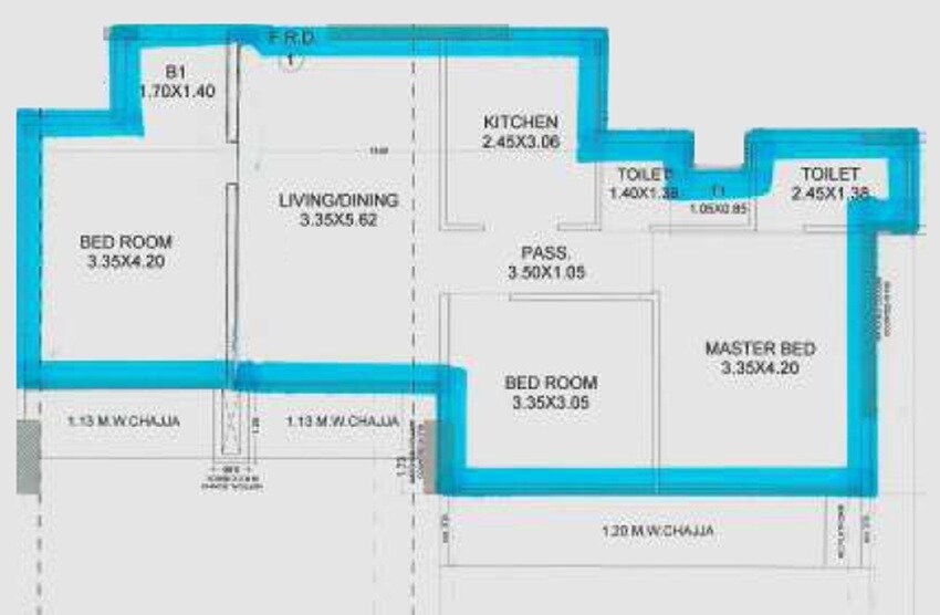 3 BHK 1171 Sq. Ft. Apartment