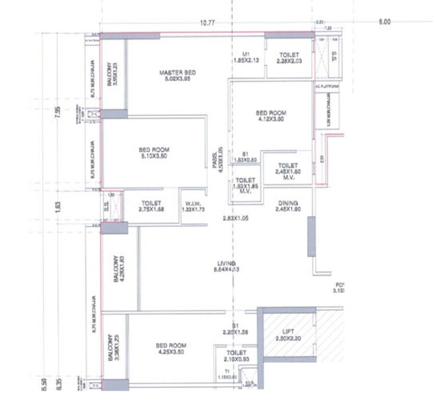 4 BHK 2171 Sq. Ft. Apartment