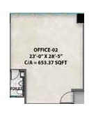 Floor plan of 653 Sq. Ft. Office Space in Ajod One, Mumbai