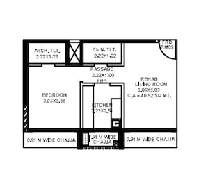 1 BHK 478 Sq. Ft. Apartment in Ajwaa 379 Vista