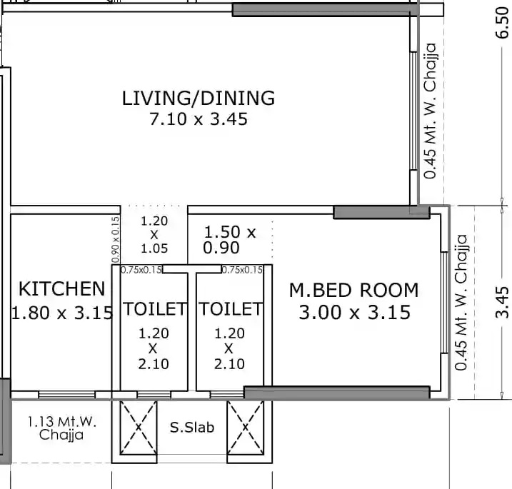 1 BHK 457 Sq. Ft. Apartment in Alliance Fortuna Blue