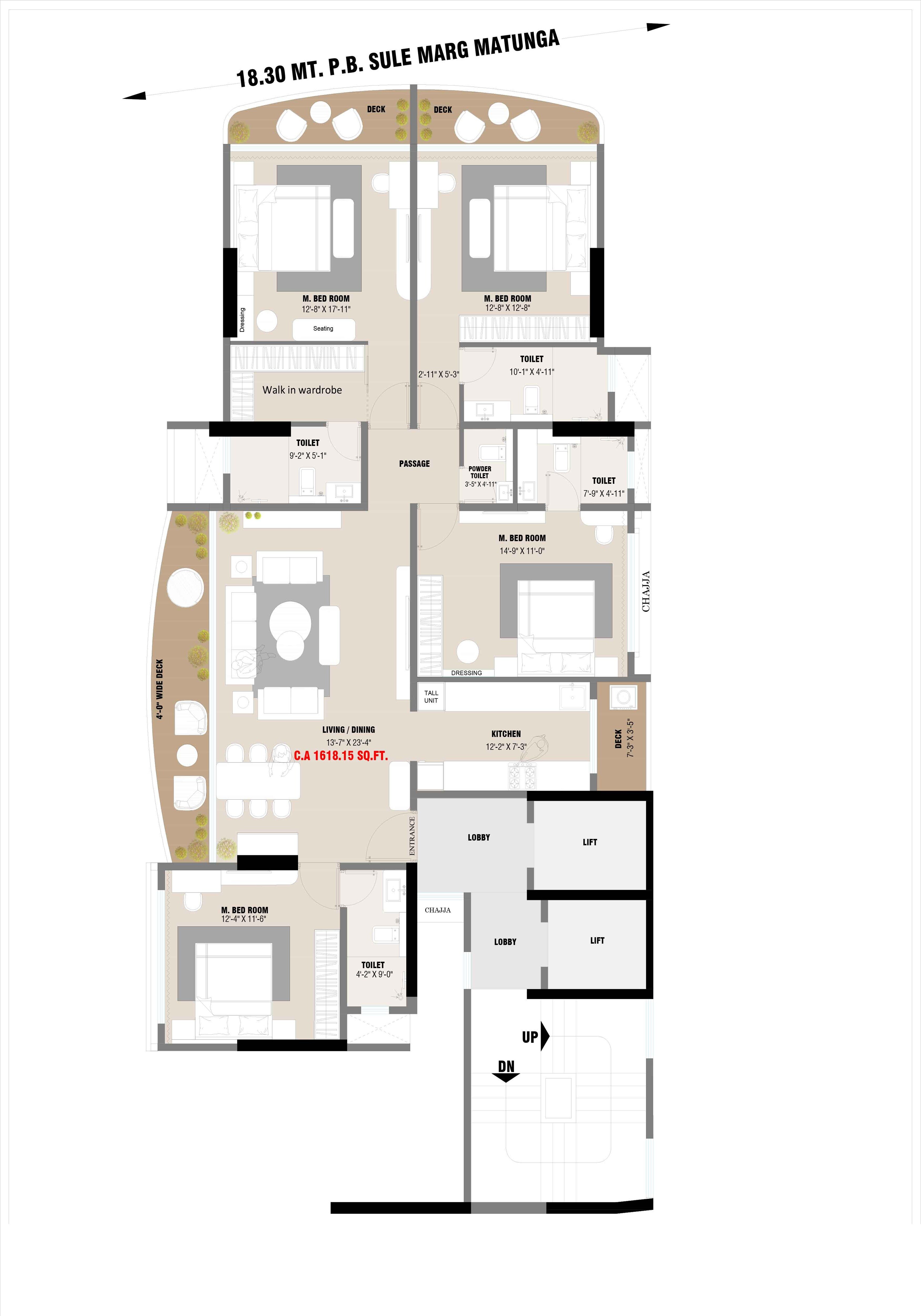 4 BHK 1618 Sq. Ft. Villa
