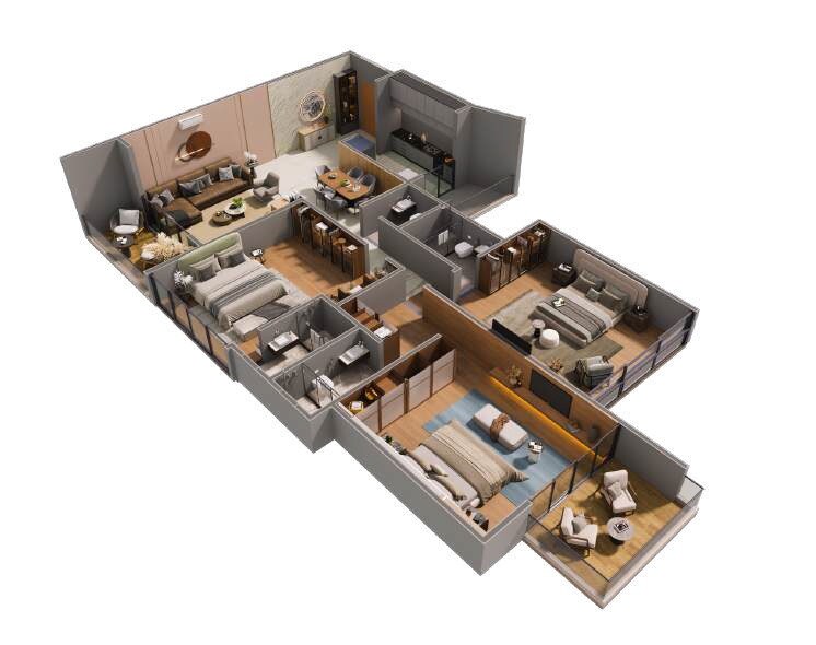 3 BHK 1294 Sq. Ft. Apartment