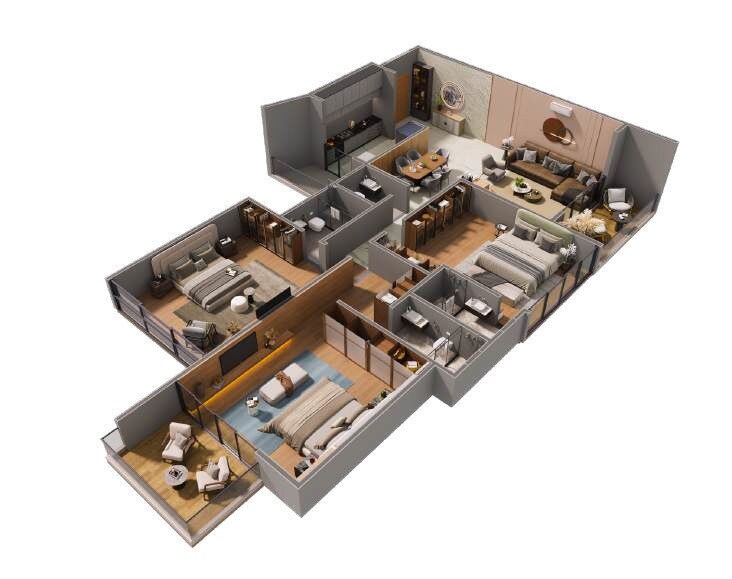 3 BHK 1302 Sq. Ft. Apartment