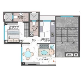1 BHK 409 Sq. Ft. Apartment in Amar Shiv Shakti CHS