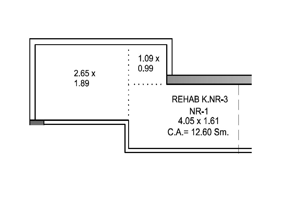 Floor plan of 136 Sq. Ft. Retail Shop in Amex 21 Baugh E Hasnain, Mumbai
