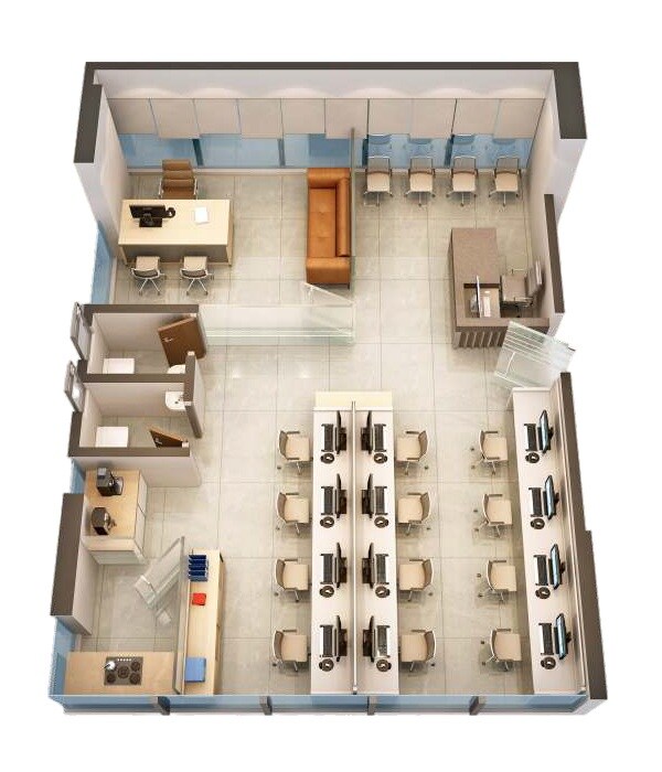 Floor plan of 369 Sq. Ft. Office Space in Ami Planet Neptune, Mumbai