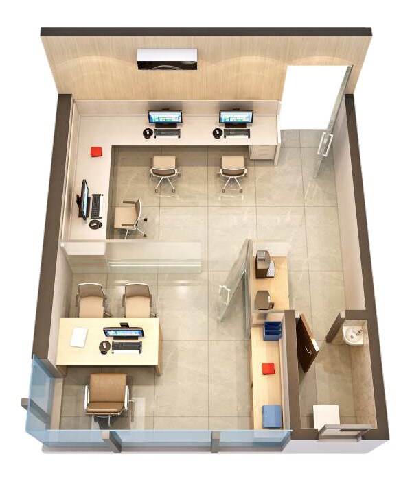 Floor plan of 288 Sq. Ft. Office Space in Ami Planet Neptune, Mumbai