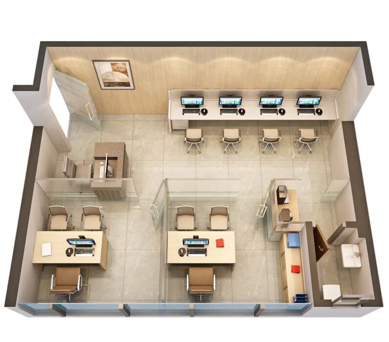 Floor plan of 440 Sq. Ft. Office Space in Ami Planet Neptune, Mumbai