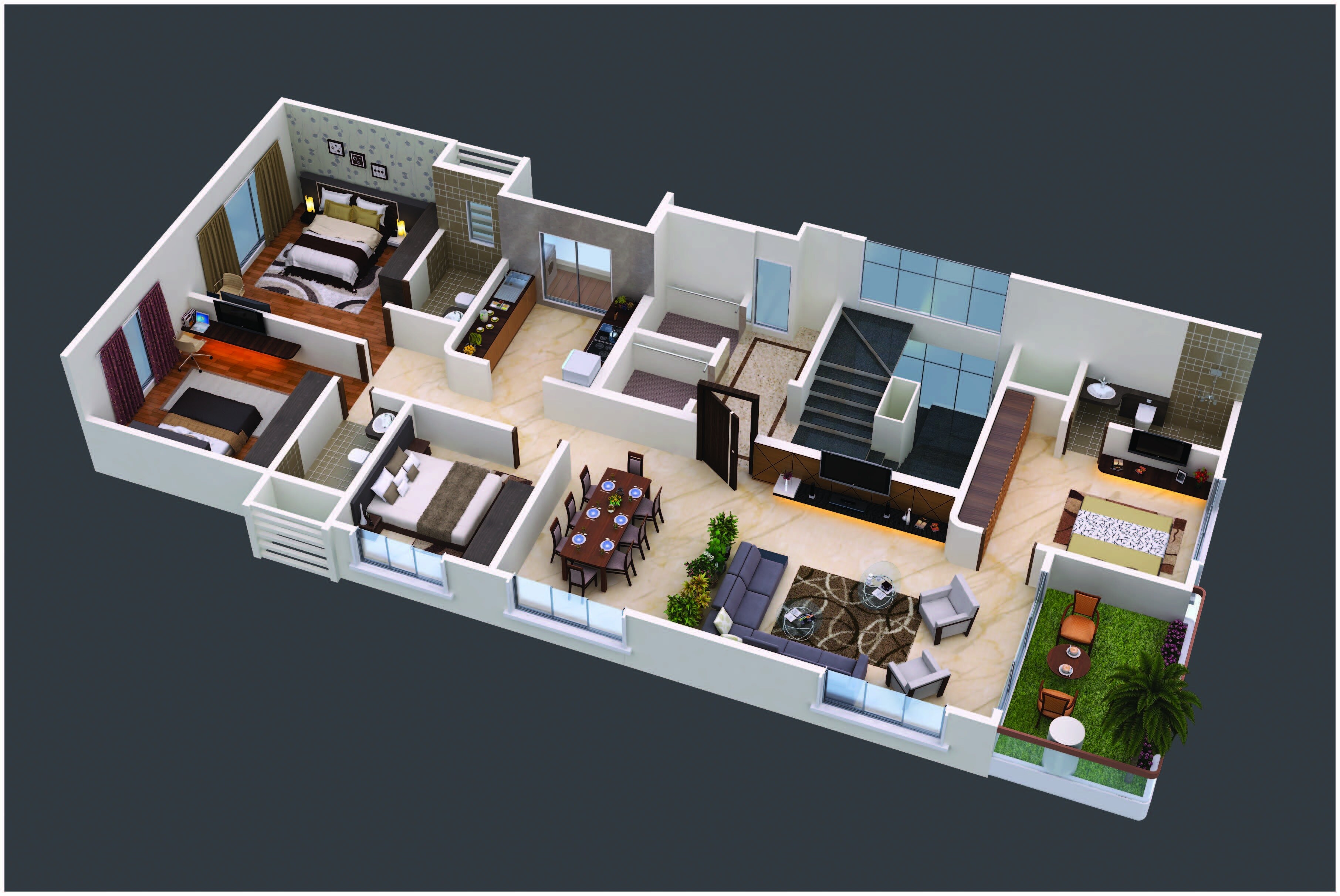 4 BHK 1630 Sq. Ft. Apartment