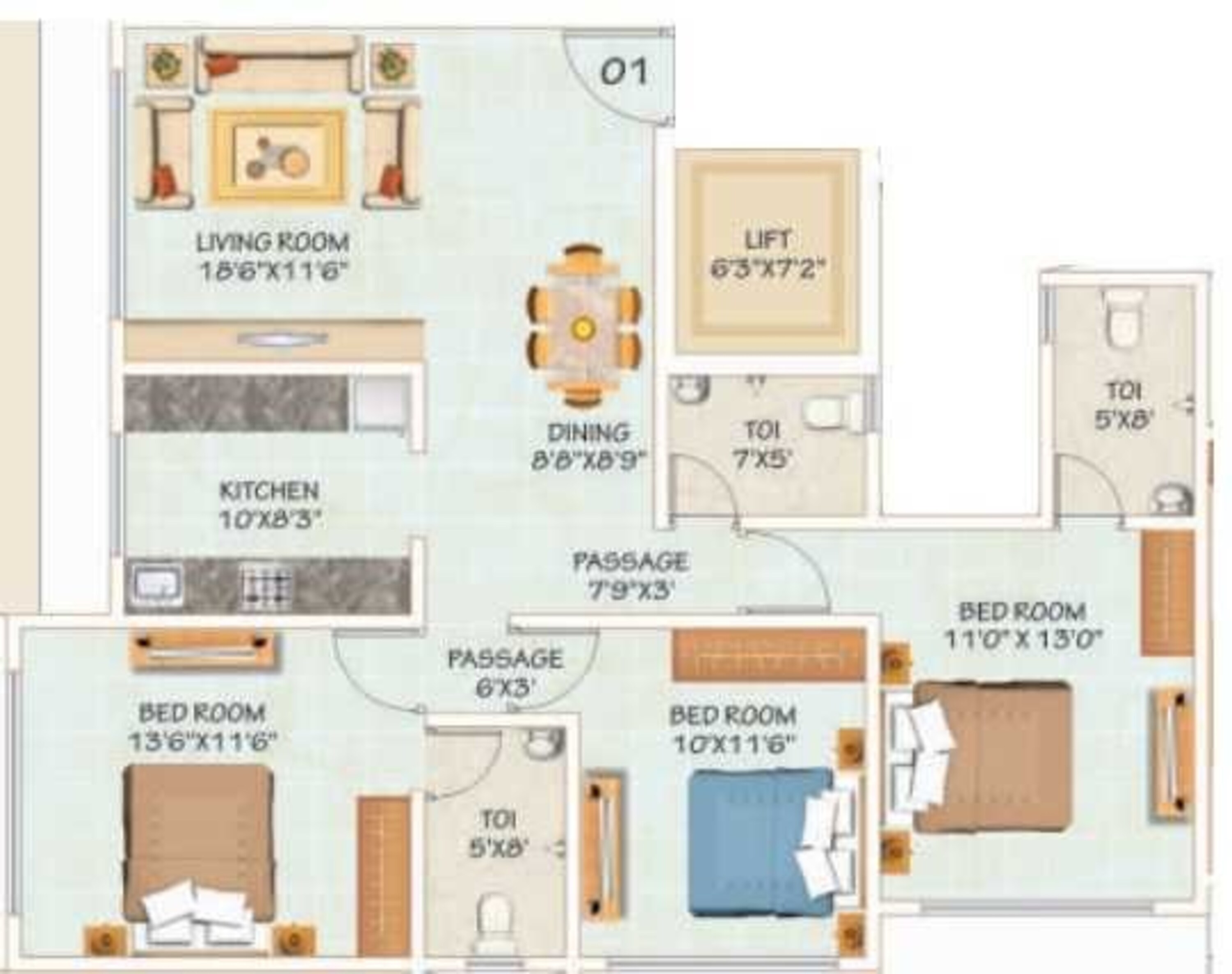 anchor 49 elina apartment 3 bhk 1564sqft 20205507155546