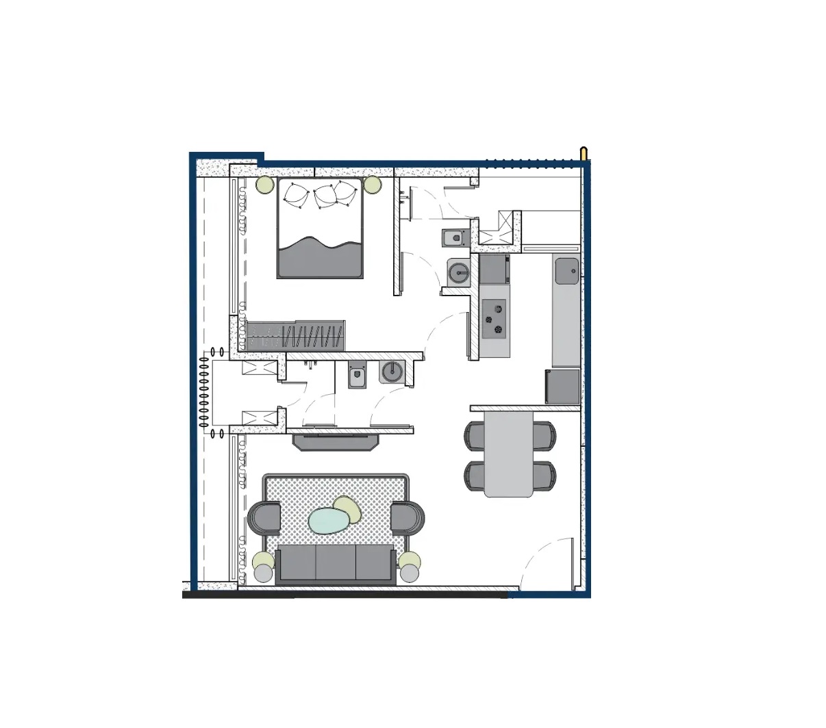 1 BHK 431 Sq. Ft. Apartment in Aplite Sapphire