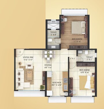  2 BHK Apartment at AR Elanza, Prabhadevi – for Sale