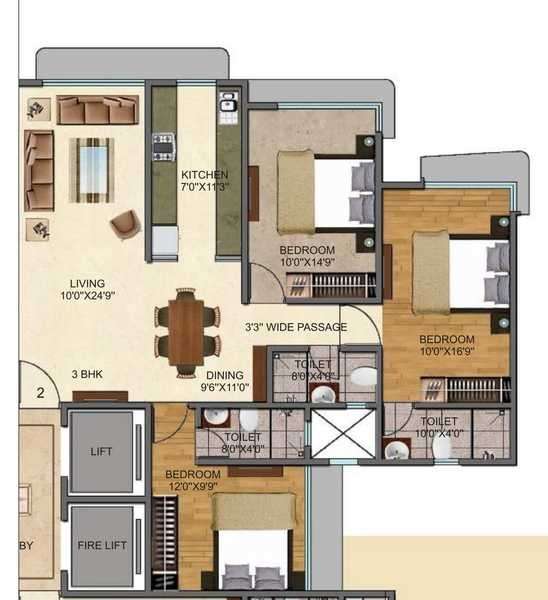 arihant anand tower  apartment 3 bhk 1900sqft 20202527142547