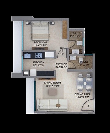 Other, arkade-earth 1 Bedroom 466 Sq.Ft. Apartment In Kanjurmarg East Mumbai 6850112