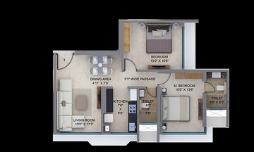  2 BHK Apartment at Arkade Earth, Kanjurmarg East – for Rent