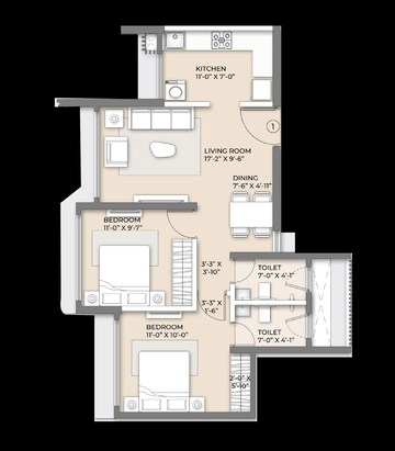  2 BHK Apartment at Arkade Nest, Mulund West – for Sale