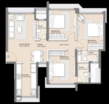  3 BHK Apartment at Arkade Nest, Mulund West – for Sale