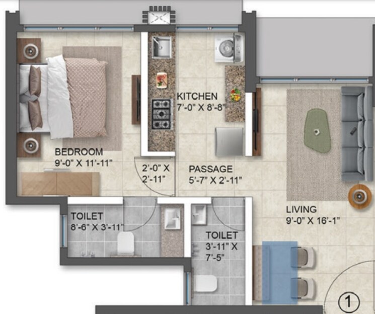 Other, arkade-prime 1 Bedroom 410 Sq.Ft. Apartment In Marol Mumbai 8620274