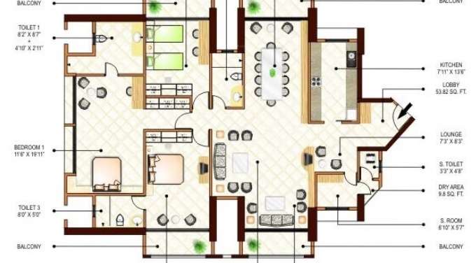 ashok towers apartment 3 bhk 2130sqft 20244401204451
