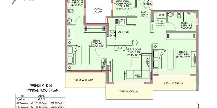 aspen park apartment 2 bhk 593sqft 20215412125432