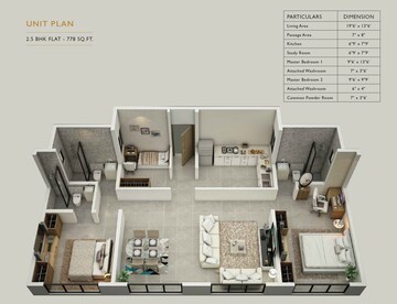  2 BHK Apartment at Atmiya Centria, Santacruz East – for Rent