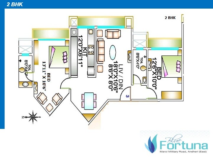 Other, atul-blue-fortuna 2 Bedroom 719 Sq.Ft. Apartment In Andheri East Mumbai 7449654