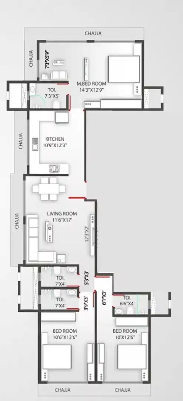  3 BHK Apartment at Avd Amin Alturas, Bandra West – for Sale