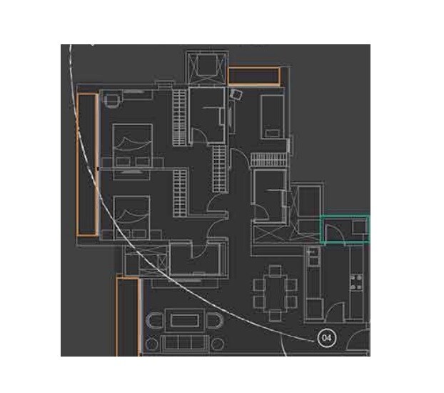 Floor plan of 2 BHK 864 Sq. Ft. Apartment in Avighna IX, Mumbai