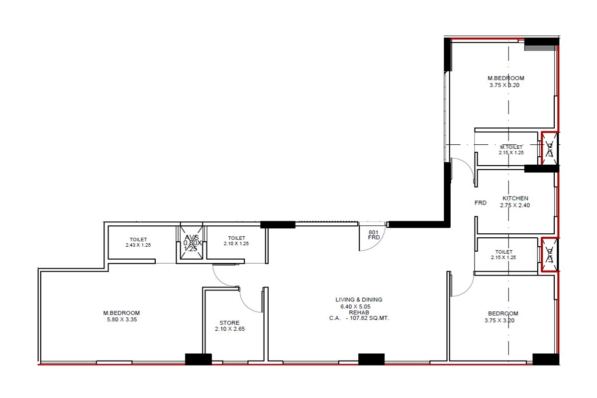3 BHK 1161 Sq. Ft. Apartment