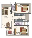Better Parijat Towers 2 BHK Layout