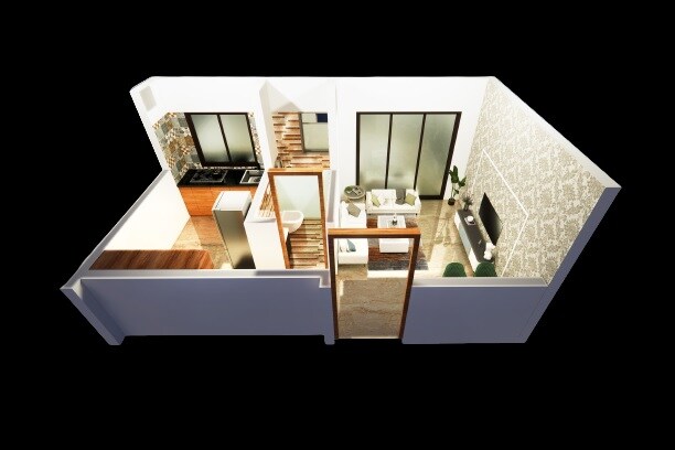 Floor plan of 200 Sq. Ft. Studio in Bhagyawati Prem Sambhandh CHS, Mumbai