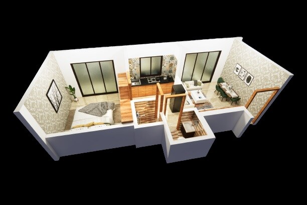 Floor plan of 1 BHK 321 Sq. Ft. Apartment in Bhagyawati Prem Sambhandh CHS, Mumbai