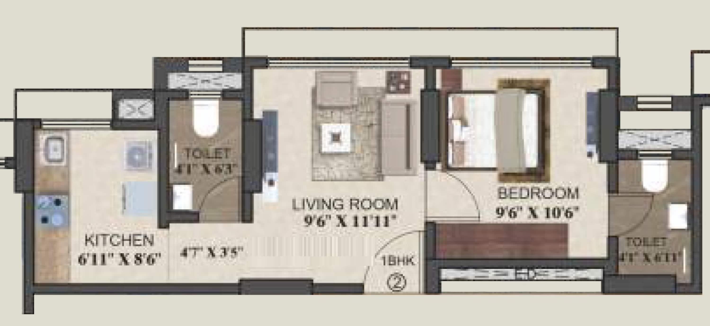 bhandup amol chs apartment 1 bhk 342sqft 20255307145339