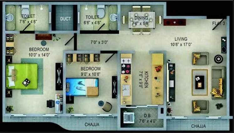 bharat parkvistas apartment 2bhk 977sqft1