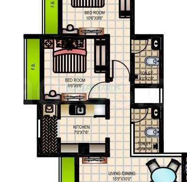bhoomi arkade apartment 2bhk 905sqft 1