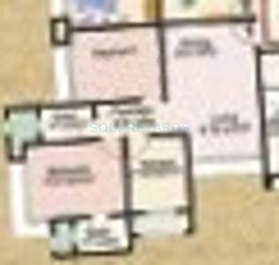 Floor plan of 2 BHK 945 Sq. Ft. Apartment in Bhoomi Darshan, Mumbai