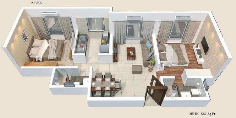 bindra legacy apartment 2 bhk 569sqft 20213615193620