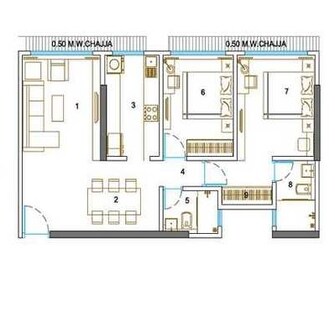 2 BHK Apartment For Resale in Bini Winspace Amelio Manish Nagar Mumbai  6957512