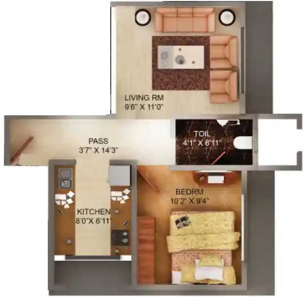 BP DPS One 1 BHK Layout